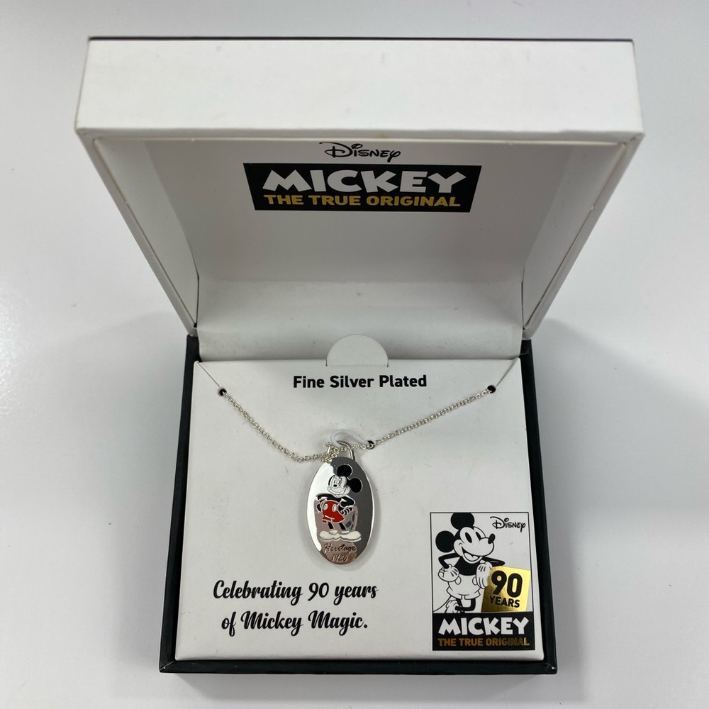 Disney Mickey Silver Played Necklace NWT $60
